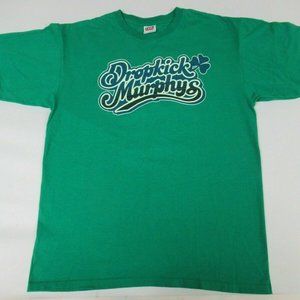 VTG Dropkick Murphys Green Shamrock Size Large tee